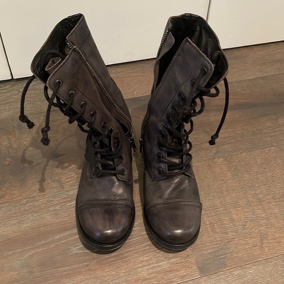 All Saints Shoes - All Saints military combat boots 37 leather. “Black” but more of a dark gray